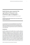Quels leviers pour associer les agriculteurs français à une transition agro-écologique ?