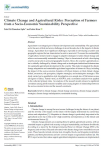 Climate change and agricultural risks: perception of farmers from a socio-economic sustainability perspective