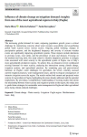 Influence of climate change on irrigation demand: insights from one of the most agricultural regions in Italy (Puglia)