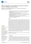 Fruit and vegetable loss in markets in the North of Lebanon: drivers, challenges, and prevention