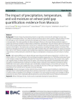 The impact of precipitation, temperature, and soil moisture on wheat yield gap quantification: evidence from Morocco
