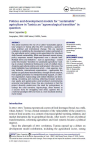 Policies and development models for "sustainable" agriculture in Tunisia an "agroecological transition" in question
