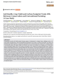 Soil health, crop yield and carbon footprint trade-offs between conservation and conventional farming: a case study