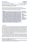 Selective agricultural and environmental practices to sustain food production and mitigate climate change