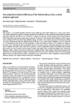 Assessing the technical efficiency of the Turkish dairy sector: a meta-analysis approach