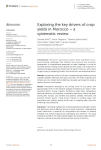 Exploring the key drivers of crop yields in Morocco - a systematic review