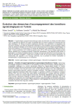 Évolution des démarches d’accompagnement des transitions agroécologiques en Tunisie