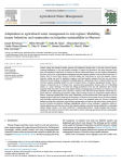 Adaptations in agricultural water management in arid regions: Modelling farmer behaviour and cooperation on irrigation sustainability in Morocco