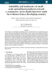 Suitability and tendencies of small-scale agricultural producers toward e-commerce: an in-depth interview study for evidence from a developing country