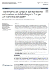 The dynamics of European agri-food sector and environmental challenges in Europe: an economic perspective