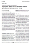 Perspectives of master's graduates on organic agriculture: a Portuguese case study
