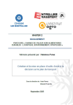 Création et la mise en place d’outils d’aide à la décision sur le plan de transport