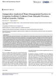 Comparative analysis of water management practices in irrigation facilities: evidence from Eskisehir Province, Central Anatolia, T&uuml;rkiye