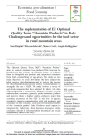 The implementation of EU optional quality term "Mountain Products" in Italy: challenges and opportunities for the food sector in rural mountain areas