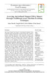 Assessing agricultural support policy impact through traditional versus machine-learning techniques