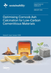 Sustainability, vol. 18, n. 1 - January 2026 - Optimising corncob ash calcination for low-carbon cementitious materials