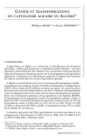 Gen&egrave;se et transformations du capitalisme agraire en Alg&eacute;rie