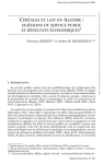 C&eacute;r&eacute;ales et lait en Alg&eacute;rie&nbsp;: suj&eacute;tions de service public et r&eacute;sultats &eacute;conomiques