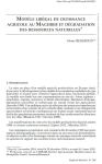 Mod&egrave;le lib&eacute;ral de croissance agricole au Maghreb et d&eacute;gradation des ressources naturelles