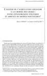 L'agonie de l'agriculture libanaise &agrave; la crois&eacute;e des crises&nbsp;: entre effondrement politique et absence de mod&egrave;le soutenable