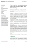 The impact of digital technology on sustainable agriculture and bioeconomy