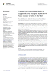 Toward more sustainable food supply chains: insights from short food supply chains in Jordan