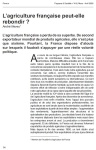 L'agriculture fran&ccedil;aise peut-elle rebondir&nbsp;?