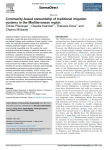 Community-based stewardship of traditional irrigation systems in the Mediterranean region