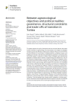 Between agroecological objectives and political realities: governance, structural constraints and trade-offs of transition in Tunisia