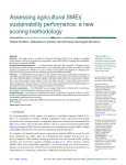 Assessing agricultural SMEs' sustainability performance: a new scoring methodology