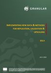 Implementing new data & methods for replication, validation & upscaling