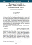 The unquenchable thirst: water use, climate vulnerability, and geopolitics in Tunisia