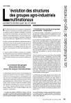 L'évolution des structures des groupes agroindustriels multinationaux pendant le dernier quart du XXe siècle