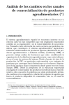 Análisis de los cambios en los canales de comercialización, de prodcutos agroalimentarios