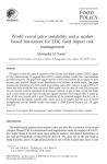 World cereal price instability and a market based instrument for LDC food import risk management