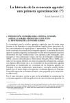 La historia de la economía agraria: una primera aproximación