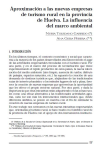 Aproximación a las nuevas empresas de turismo rural en la provincia de Huelva. La influencia del marco ambiental