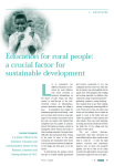 Education for rural people: a crucial factor for sustainable development