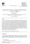 The political economy of food subsidy reform: the case of Egypt