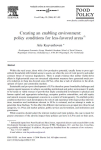 Creating an enabling environment: policy conditions for less-favored areas