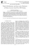 Trade liberalization and innovation decisions of firms: lessons from post 1980 Turkey