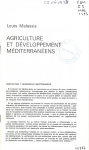 Agriculture et développement méditerranéens