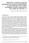 Reflexión económica sobre la apropriación de rentas de especificidad en denominaciones de origen protegidas: estudio exploratorio de la sidra de Asturias