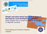People-and-place based approach in distance learning for rural development operators: some insights from a recent experience of training in Maghreb countries