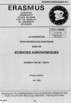 La Coopération inter-universitaire européenne dans les sciences agronomiques : ERASMUS 1987-88-1990-91