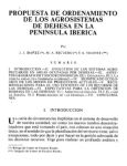 Propuesta de ordenamiento de los agrosistemas de dehesa en la Peninsula Iberica