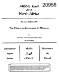 Tax effects on investment in Morocco