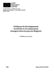 Politiques de développement territorial et investissements étrangers dans les pays du Maghreb