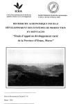 Recherche agronomique pour le développement des systèmes de production en montagne : étude d'appui au développement rural de la province d'Ifrane, Maroc