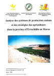 Analyse des systèmes de production oasiens et des stratégies des agriculteurs dans la province d'Errachidia au Maroc